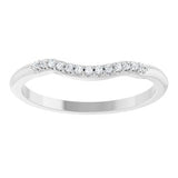 14K White .05 CTW Natural Diamond Band