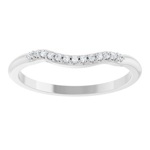14K White .05 CTW Natural Diamond Band