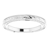 Platinum Vintage-Inspired Band