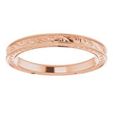 14K Rose Vintage-Inspired Band