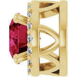 14K Yellow Lab-Grown Ruby & .08 CTW Natural Diamond Slide Pendant