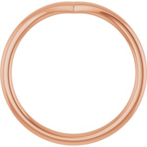 14K Rose V Contour Band