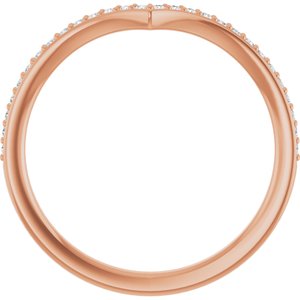 14K Rose 1/8 CTW Natural Diamond Band