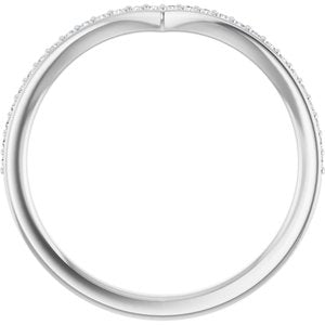 Platinum 1/8 CTW Natural Diamond Band