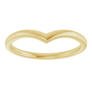 14K Yellow V Contour Band