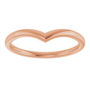 14K Rose V Contour Band