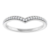 Platinum 1/8 CTW Natural Diamond Band