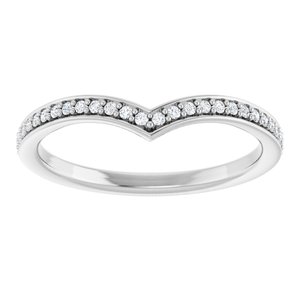 Platinum 1/8 CTW Natural Diamond Band