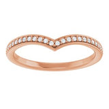 14K Rose 1/8 CTW Natural Diamond Band