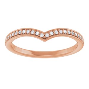 14K Rose 1/8 CTW Natural Diamond Band