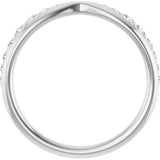Platinum 1/5 CTW Natural Diamond Pinched Contour Band
