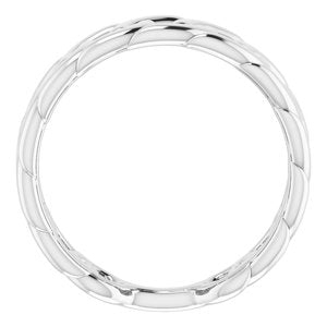 Platinum Stackable Chain Link Ring