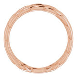 14K Rose Stackable Chain Link Ring