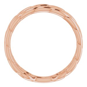 14K Rose Stackable Chain Link Ring