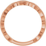 14K Rose 1/5 CTW Natural Diamond Infinity-Inspired Anniversary Band