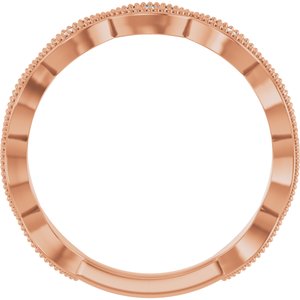 14K Rose 1/5 CTW Natural Diamond Infinity-Inspired Anniversary Band