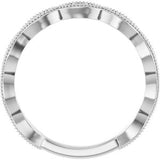 Platinum 1/5 CTW Natural Diamond Infinity-Inspired Anniversary Band