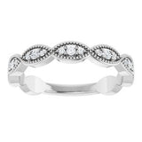 Platinum 1/5 CTW Natural Diamond Infinity-Inspired Anniversary Band
