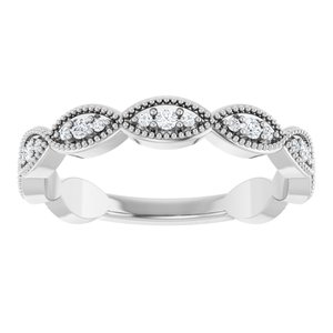 Platinum 1/5 CTW Natural Diamond Infinity-Inspired Anniversary Band