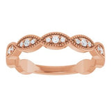 14K Rose 1/5 CTW Natural Diamond Infinity-Inspired Anniversary Band