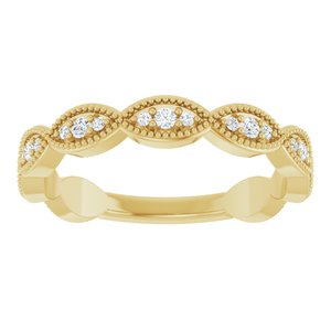 14K Yellow 1/5 CTW Natural Diamond Infinity-Inspired Anniversary Band