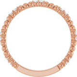 14K Rose 1/8 CTW Natural Diamond Anniversary Band