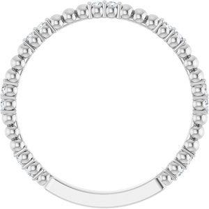 Platinum 1/8 CTW Natural Diamond Anniversary Band