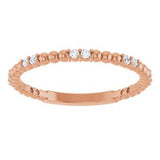 14K Rose 1/8 CTW Natural Diamond Anniversary Band