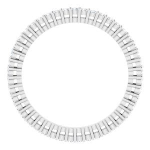 14K White 1/2 CTW Natural Diamond Eternity Band Size 4.5