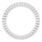 14K White 3/8 CTW Natural Diamond Eternity Band Size 4.5