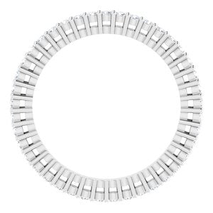 14K White 3/8 CTW Natural Diamond Eternity Band Size 4.5