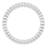 14K White 5/8 CTW Natural Diamond Eternity Band Size 4.5