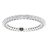 14K White 5/8 CTW Natural Diamond Eternity Band Size 4.5