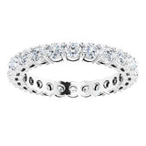 14K White 1 5/8 CTW Natural Diamond Eternity Band Size 4.5