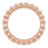 14K Rose 1 3/8 CTW Natural Diamond Eternity Band Size 4.5