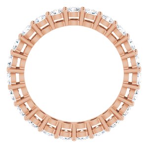14K Rose 1 3/8 CTW Natural Diamond Eternity Band Size 4.5