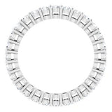 14K White 7/8 CTW Natural Diamond Eternity Band Size 4.5