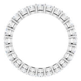 14K White 1 5/8 CTW Natural Diamond Eternity Band Size 4.5