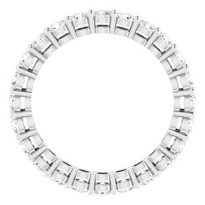 14K White 1 5/8 CTW Natural Diamond Eternity Band Size 4.5