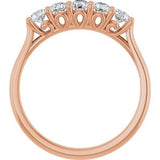 14K Rose 1/2 CTW Natural Diamond Anniversary Band
