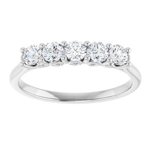 Platinum 1/2 CTW Natural Diamond Anniversary Band