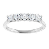 14K White 1/2 CTW Natural Diamond Anniversary Band