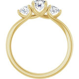 14K Yellow 1 CTW Natural Diamond Three-Stone Engagement Ring