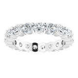 Platinum 1 5/8 CTW Natural Diamond Eternity Band Size 4