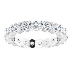 Platinum 1 5/8 CTW Natural Diamond Eternity Band Size 4