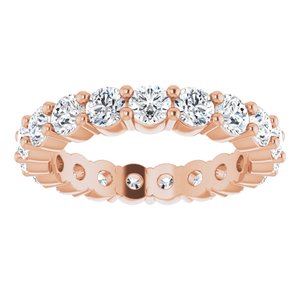 14K Rose 1 3/4 CTW Natural Diamond Eternity Band Size 4.5