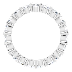 14K White 1 5/8 CTW Natural Diamond Eternity Band Size 4