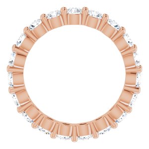 14K Rose 1 5/8 CTW Natural Diamond Eternity Band Size 4