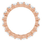 14K Rose 1 3/4 CTW Natural Diamond Eternity Band Size 4.5