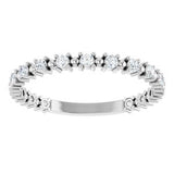 Platinum 1/3 CTW Natural Diamond Bead Anniversary Band
